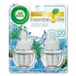 Air Fresheners And Odor Eliminators Air Wick Scented Oil Air Freshener Twin Refill, Fresh Waters, 0.67 Oz. 6 Packs/Carton