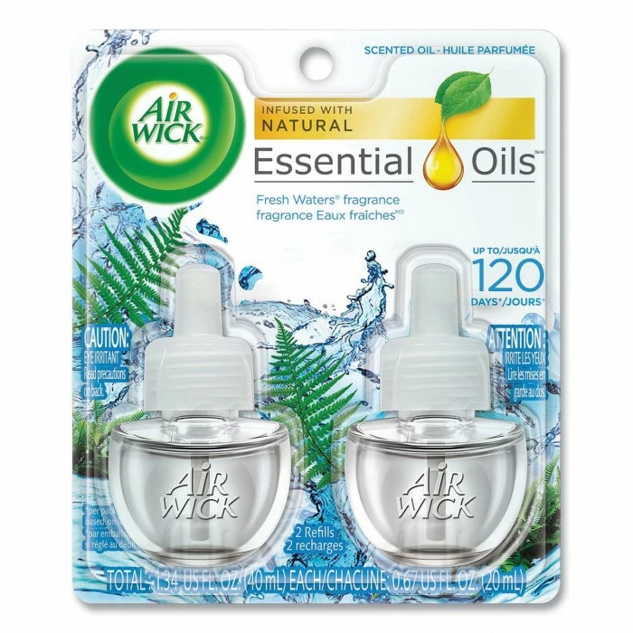Air Fresheners And Odor Eliminators Air Wick Scented Oil Air Freshener Twin Refill, Fresh Waters, 0.67 Oz. 6 Packs/Carton 3 Air Fresheners And Odor Eliminators Air Wick Scented Oil Air Freshener Twin Refill, Fresh Waters, 0.67 Oz. 6 Packs/Carton