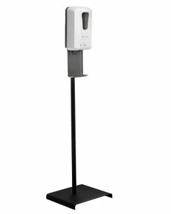 Alpine Industries Soap Dispensers Alpine 430-S-S Automatic Hands-Free Liquid Spray Hand Sanitizer/Soap Dispenser With Floor Stand, 1200 Ml, White