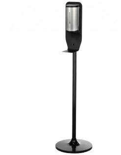 Alpine Industries Soap Dispensers Alpine 4300-2-S Automatic Hands-Free Gel Hand Sanitizer/Soap Dispenser With Floor Stand, 800 Ml, Stainless Steel