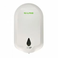 Alpine Industries Soap Dispensers Alpine 431-L Automatic Hands-Free Gel Hand Sanitizer/Soap Dispenser, White, 1100 Ml
