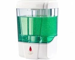 Alpine Industries Soap Dispensers Alpine 432-1-WHI Automatic Hands-Free Gel Sanitizer / Liquid Soap Dispenser 700 Ml