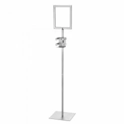 Alpine Industries Soap Dispensers Alpine 530-S-SGN-S Sanitizing Wipes Dispenser Stand With Sign Frame