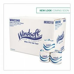 Toilet Paper And Tissues Windsoft White 2-Ply Bath Tissue, 4 X 3.75, 500 Sheets/Roll, 96 Rolls/Carton