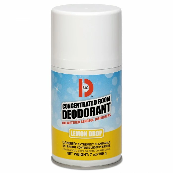 Air Fresheners And Odor Eliminators Big D Metered Concentrated Room Deodorant, Lemon Scent, 7 Oz. Aerosol, 12/Carton 3 Air Fresheners And Odor Eliminators Big D Metered Concentrated Room Deodorant, Lemon Scent, 7 Oz. Aerosol, 12/Carton