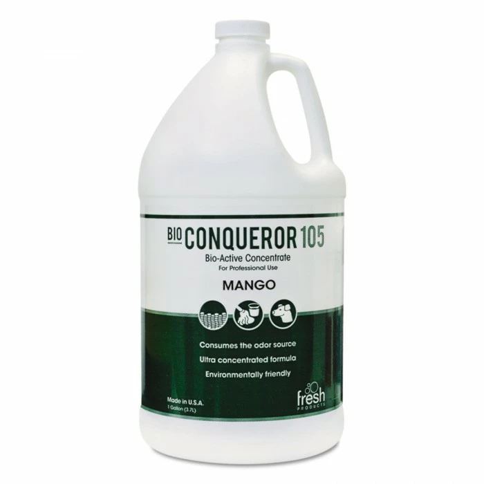 Fresh Products Air Fresheners And Odor Eliminators Bio Conqueror 105 Enzymatic Odor Counteractant Concentrate, Mango, 1 Gallon, 4/Carton 3 Fresh Products Air Fresheners And Odor Eliminators Bio Conqueror 105 Enzymatic Odor Counteractant Concentrate, Mango, 1 Gallon, 4/Carton