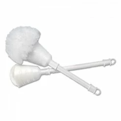 Boardwalk Toilet Bowl Brushes Cone Bowl Mop, 10" Handle, 2" Dia. Head, Plastic, White, 25/Carton