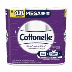Toilet Paper And Tissues Cottonelle Ultra Cleancare Toilet Paper, Mega Rolls, 284 Sheets/Roll, 12 Rolls/Carton