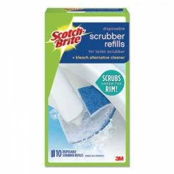 Scotch-Brite Toilet Bowl Brushes Disposable Toilet Scrubber Refill, Blue/White, 10/Pack