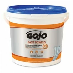 GOJO Hand Cleaning And Sanitizing Wipes FAST TOWELS Hand Cleaning Towels, 130/Bucket, 4 Buckets/Carton
