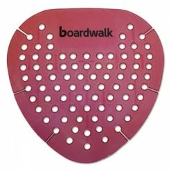 Boardwalk Urinal Screens Gem Urinal Screen, Lasts 30 Days, Red, Spiced Apple Fragrance, 12/Box
