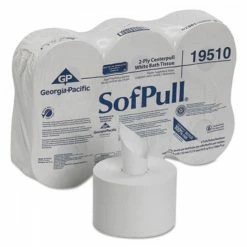 Georgia Pacific Toilet Paper And Tissues SofPull 2-Ply High Capacity Center Pull Tissue, 1000 Sheets/Roll, 6 Rolls/Carton