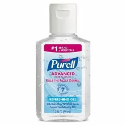 Hand Soaps And Hand Sanitizers Purell Advanced Hand Sanitizer Refreshing Gel, 2 Oz. Squeeze Bottle, 24/Carton