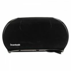 Boardwalk Toilet Paper Dispensers Jumbo Twin Toilet Tissue Dispenser, Black, 20 1/4 X 12 1/4