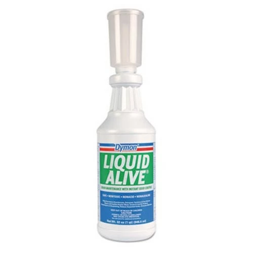 Drain Openers Dymon Liquid Alive Enzyme Producing Bacteria 32 Oz. Bottle, 12/Carton 3 Drain Openers Dymon Liquid Alive Enzyme Producing Bacteria 32 Oz. Bottle, 12/Carton