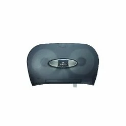 Georgia Pacific Toilet Seat Covers And Dispensers Microtwin 2 Roll Side By Side Covered Toilet Tissue Dispenser, Smoke