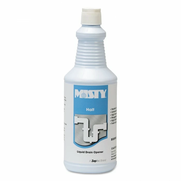 Drain Openers Misty Halt Liquid Drain Opener, 32 Oz Bottle, 12/Carton 3 Drain Openers Misty Halt Liquid Drain Opener, 32 Oz Bottle, 12/Carton