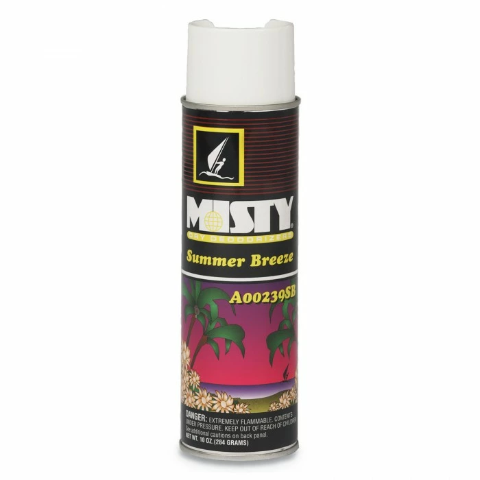 Air Fresheners And Odor Eliminators Misty Handheld Air Deodorizer, Summer Breeze, 10 Oz. Aerosol, 12/Carton 3 Air Fresheners And Odor Eliminators Misty Handheld Air Deodorizer, Summer Breeze, 10 Oz. Aerosol, 12/Carton