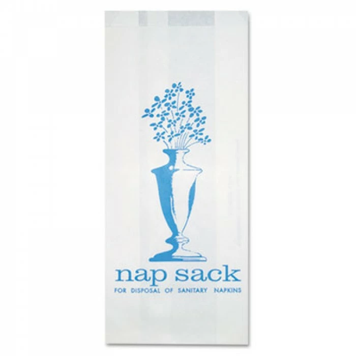 Bagcraft Sanitary Napkin Receptacles Nap Sack Sanitary Disposal Bags, 4" X 9", White, 1,000/Carton 3 Bagcraft Sanitary Napkin Receptacles Nap Sack Sanitary Disposal Bags, 4" X 9", White, 1,000/Carton