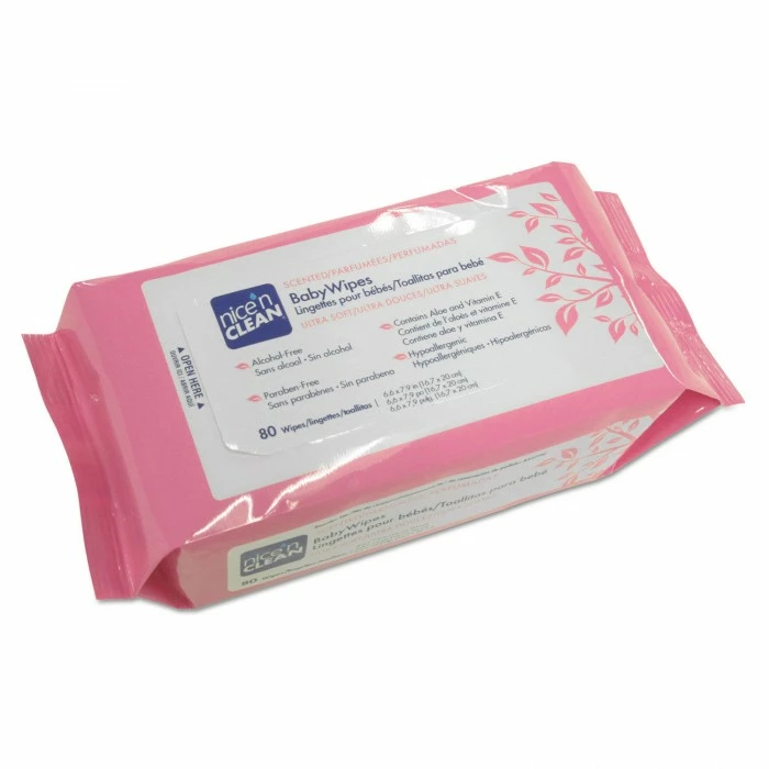 Sani Professional Hand Cleaning And Sanitizing Wipes Nice 'n Clean Baby Wipes Scented, 80/Pack, 12 Packs/Carton 3 Sani Professional Hand Cleaning And Sanitizing Wipes Nice 'n Clean Baby Wipes Scented, 80/Pack, 12 Packs/Carton