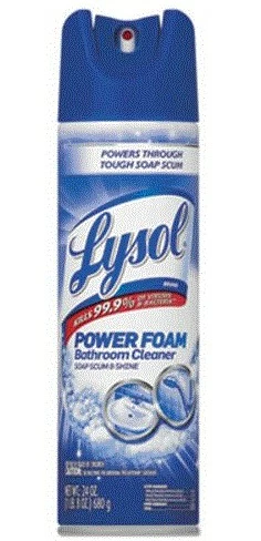Bathroom Cleaners And Deodorizers Lysol Power Foam Aerosol Bathroom Cleaner And Disinfectant 24 Oz., 12 /Case