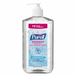 Hand Soaps And Hand Sanitizers Purell Advanced Hand Sanitizer Gel, Clean Scent, 20 Oz. Pump Bottle, 12/Carton