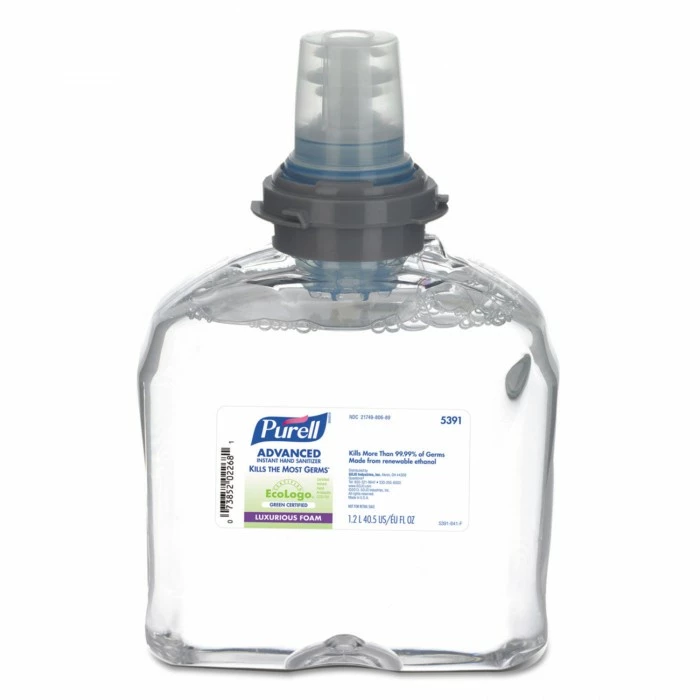 Hand Soaps And Hand Sanitizers Purell Advanced Hand Sanitizer Green Certified TFX Foam 1200 Ml Refill, 2/Carton 3 Hand Soaps And Hand Sanitizers Purell Advanced Hand Sanitizer Green Certified TFX Foam 1200 Ml Refill, 2/Carton