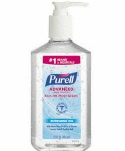 Hand Soaps And Hand Sanitizers Purell Advanced Hand Sanitizer Gel, Clean Scent, 12 Oz. Pump Bottle 12/Carton