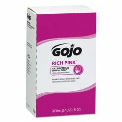 Hand Soaps And Hand Sanitizers Gojo RICH PINK Antibacterial Lotion Soap Refill, 2000 Ml, 4/Carton