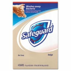 Hand Soaps And Hand Sanitizers Safeguard Deodorant Bar Soap, Light Scent, 4 Oz. 48/Carton