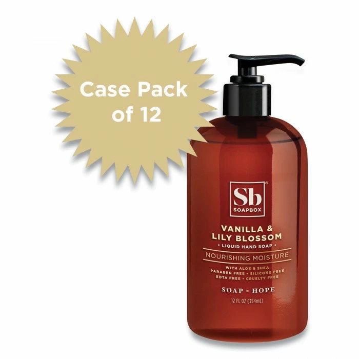 Hand Soaps And Hand Sanitizers SoapBox Hand Soap, Vanilla And Lily Blossom, 12 Oz. Pump Bottle, 12/Carton 3 Hand Soaps And Hand Sanitizers SoapBox Hand Soap, Vanilla And Lily Blossom, 12 Oz. Pump Bottle, 12/Carton