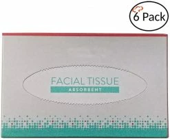 Toilet Paper And Tissues TigerChef Facial Tissues Flat Box - 6 Boxes