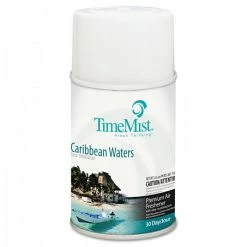 Air Fresheners And Odor Eliminators TimeMist Premium Metered Air Freshener Refill, Caribbean Waters, 6.6 Oz. Aerosol 12/Carton