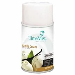 Air Fresheners And Odor Eliminators TimeMist Premium Metered Air Freshener Refill, Vanilla Cream, 5.3 Oz. Aerosol, 12/Carton