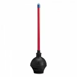 Boardwalk Toilet Plungers Toilet Plunger, 18" Plastic Handle W/ 5 5/8" Dia Bowl, Red/Black