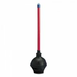 Boardwalk Toilet Plungers Toilet Plunger, 18" Plastic Handle W/ 5 5/8" Dia Bowl, Red/Black, 6/Carton