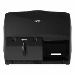Tork Toilet Paper Dispensers Twin Bath Tissue Roll Dispenser For OptiCore, 11.06 X 7.18 X 8.81, Black