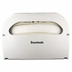 Boardwalk Toilet Seat Covers And Dispensers Wall-Mount Toilet Seat Cover Dispenser, Plastic, White, 2/Box