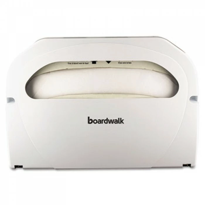Boardwalk Toilet Seat Covers And Dispensers Wall-Mount Toilet Seat Cover Dispenser, Plastic, White, 2/Box 3 Boardwalk Toilet Seat Covers And Dispensers Wall-Mount Toilet Seat Cover Dispenser, Plastic, White, 2/Box