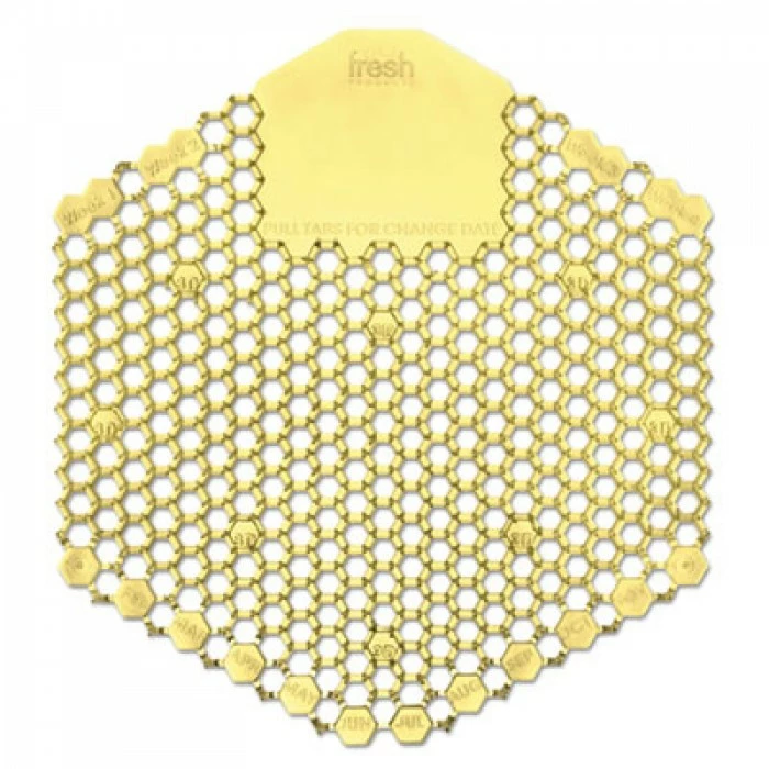 Fresh Products Urinal Screens Wave 3D Urinal Deodorizer Screen, Yellow, Citrus, 10/Box 3 Fresh Products Urinal Screens Wave 3D Urinal Deodorizer Screen, Yellow, Citrus, 10/Box