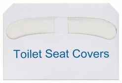 Toilet Seat Covers And Dispensers Winco TSC-250 Half-Fold Toilet Seat Cover Paper - 250 Pieces